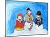 Snow Villagers-Diannart-Mounted Art Print