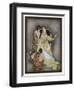 Snow White and the Seven Dwarfs (Grimm) the Queen and Her Magic Mirror-Jennie Harbour-Framed Art Print