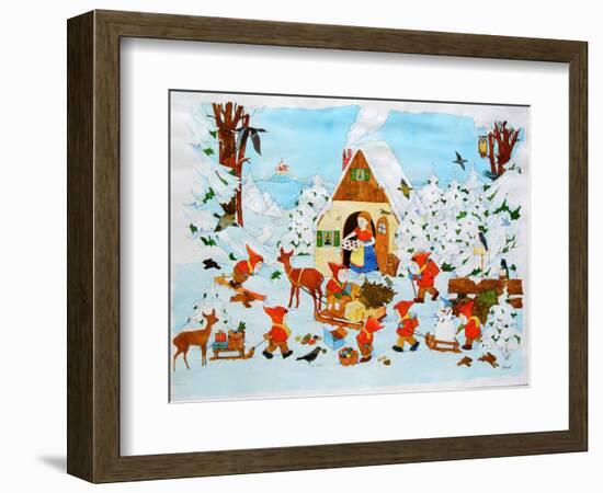 Snow White and the Seven Dwarfs-Christian Kaempf-Framed Giclee Print