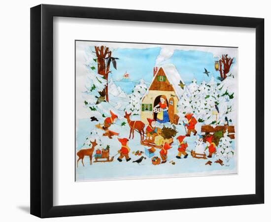 Snow White and the Seven Dwarfs-Christian Kaempf-Framed Giclee Print