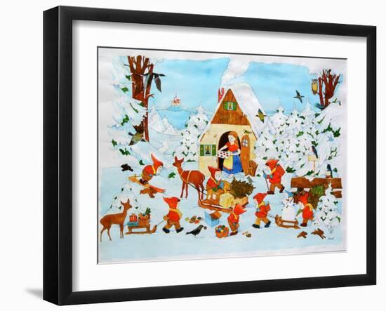 Snow White and the Seven Dwarfs-Christian Kaempf-Framed Giclee Print