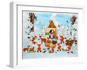 Snow White and the Seven Dwarfs-Christian Kaempf-Framed Giclee Print