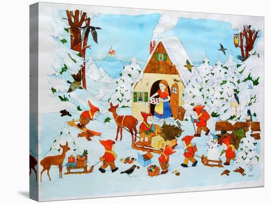 Snow White and the Seven Dwarfs-Christian Kaempf-Stretched Canvas