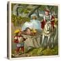 Snow White in Glass Case-null-Stretched Canvas