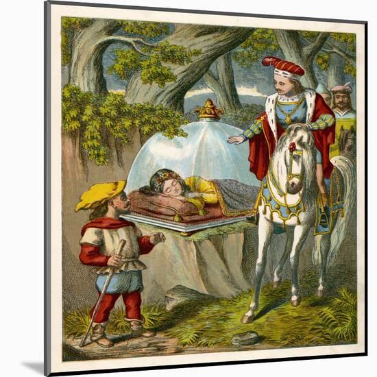 Snow White in Glass Case-null-Mounted Art Print