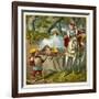 Snow White in Glass Case-null-Framed Art Print