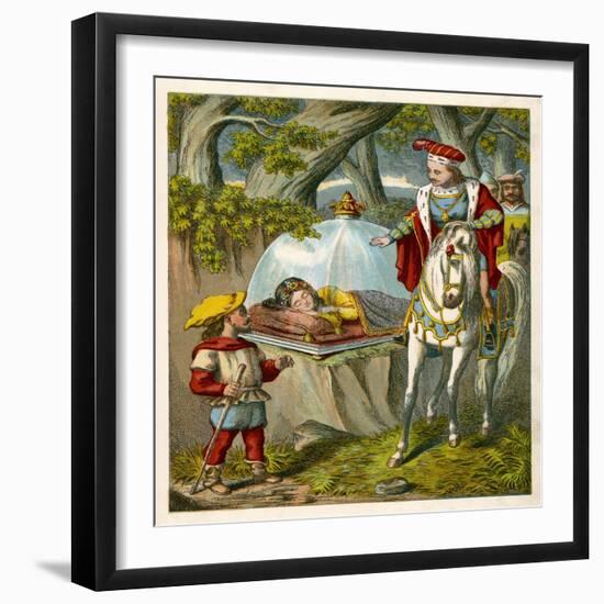 Snow White in Glass Case-null-Framed Art Print