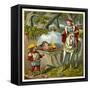 Snow White in Glass Case-null-Framed Stretched Canvas