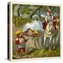 Snow White in Glass Case-null-Stretched Canvas