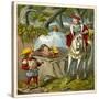 Snow White in Glass Case-null-Stretched Canvas