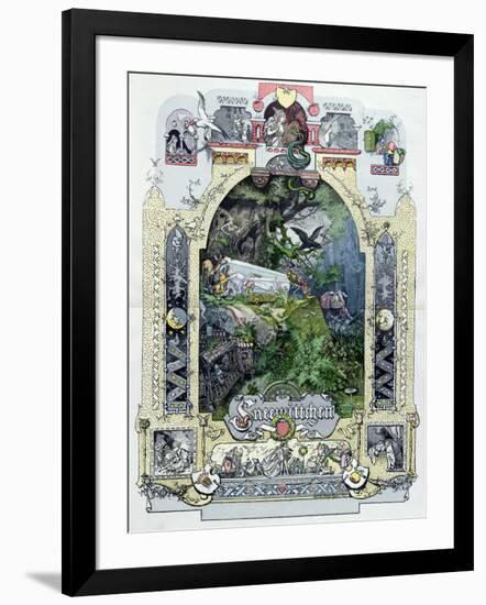 Snow White in Her Glass Coffer, c.1880-null-Framed Giclee Print