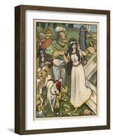 Snow White Miraculously Comes Back to Life and is Reunited with Her Prince-Willy Planck-Framed Art Print