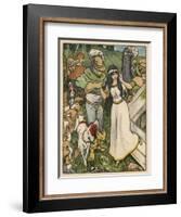 Snow White Miraculously Comes Back to Life and is Reunited with Her Prince-Willy Planck-Framed Art Print