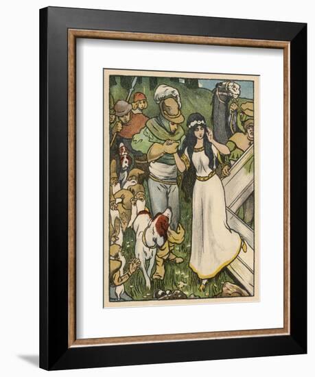 Snow White Miraculously Comes Back to Life and is Reunited with Her Prince-Willy Planck-Framed Art Print