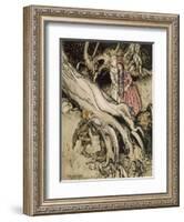 Snow White, Rose Red-Arthur Rackham-Framed Art Print