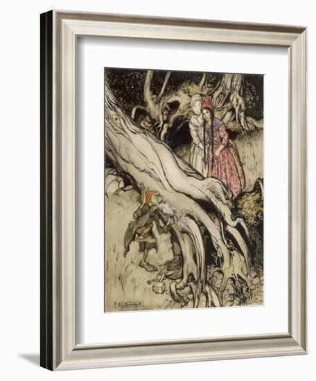 Snow White, Rose Red-Arthur Rackham-Framed Art Print