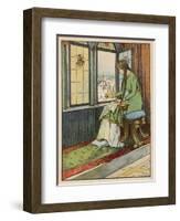 Snow White's Mother Pricks Her Finger-Willy Planck-Framed Art Print