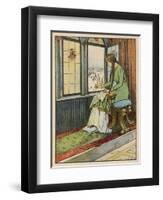 Snow White's Mother Pricks Her Finger-Willy Planck-Framed Art Print