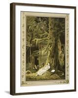 Snow White: When the Dwarfs Returned, They Discovered the Sleeping Snow White-V^p^ Mohn-Framed Giclee Print