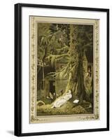 Snow White: When the Dwarfs Returned, They Discovered the Sleeping Snow White-V^p^ Mohn-Framed Giclee Print