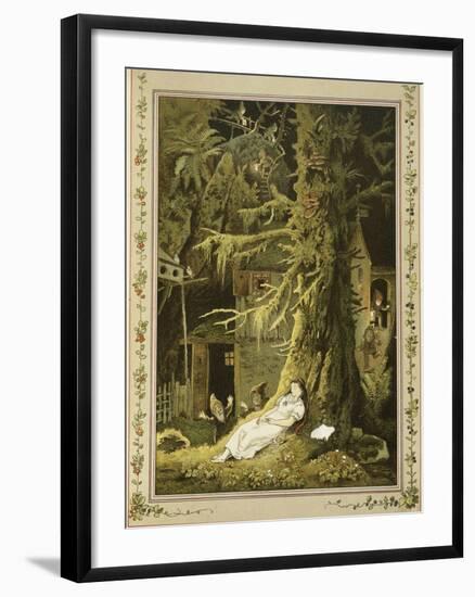 Snow White: When the Dwarfs Returned, They Discovered the Sleeping Snow White-V^p^ Mohn-Framed Giclee Print