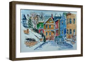 Snow, Wright St., Stapleton-Anthony Butera-Framed Giclee Print