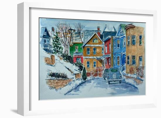 Snow, Wright St., Stapleton-Anthony Butera-Framed Giclee Print