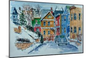 Snow, Wright St., Stapleton-Anthony Butera-Mounted Giclee Print