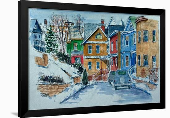 Snow, Wright St., Stapleton-Anthony Butera-Framed Giclee Print