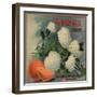 Snowball Brand - Ruddock, California - Citrus Crate Label-Lantern Press-Framed Art Print