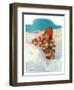 "Snowball Fight,"February 18, 1928-Penrhyn Stanlaws-Framed Giclee Print