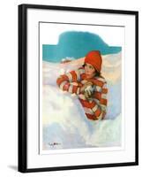 "Snowball Fight,"February 18, 1928-Penrhyn Stanlaws-Framed Giclee Print