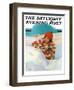 "Snowball Fight," Saturday Evening Post Cover, February 18, 1928-Penrhyn Stanlaws-Framed Giclee Print