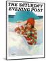 "Snowball Fight," Saturday Evening Post Cover, February 18, 1928-Penrhyn Stanlaws-Mounted Giclee Print