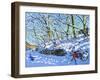 Snowballing,Upper Hulme,Staffordshireoil on canvas-Andrew Macara-Framed Giclee Print