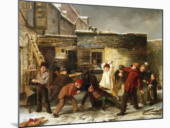 Snowballing-William Henry Knight-Mounted Giclee Print