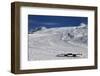Snowboard in Snow on Ski Slope at Sun Windy Evening-BSANI-Framed Photographic Print