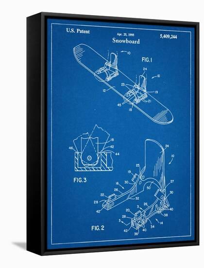 Snowboard Patent-null-Framed Stretched Canvas