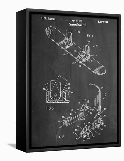 Snowboard Patent-null-Framed Stretched Canvas