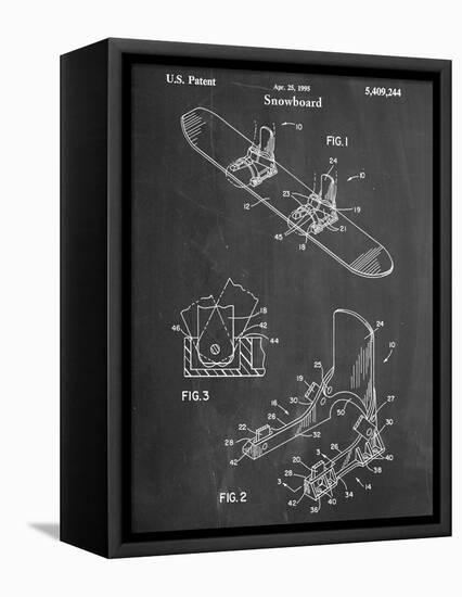 Snowboard Patent-null-Framed Stretched Canvas