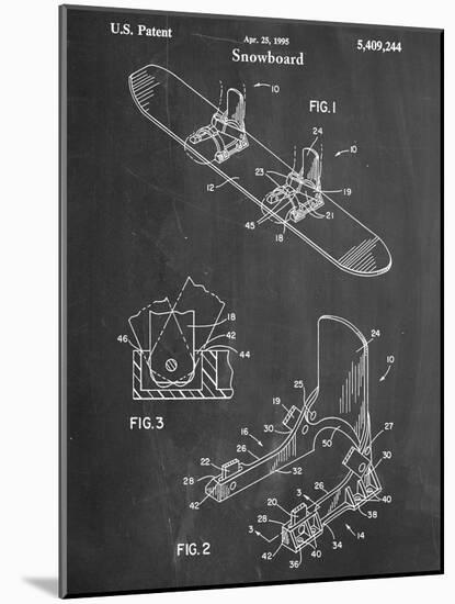 Snowboard Patent-null-Mounted Art Print