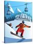 Snowboard Winter Resort-Nikola Knezevic-Stretched Canvas