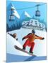 Snowboard Winter Resort-Nikola Knezevic-Mounted Art Print