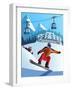 Snowboard Winter Resort-Nikola Knezevic-Framed Art Print