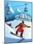 Snowboard Winter Resort-Nikola Knezevic-Mounted Art Print