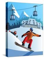 Snowboard Winter Resort-Nikola Knezevic-Stretched Canvas