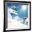 Snowboarder at Jump Inhigh Mountains at Sunny Day.-IM_photo-Framed Photographic Print