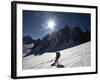 Snowboarder Enjoys Superb Spring Snow High on the Famous Valley Blanche Ski Run-David Pickford-Framed Photographic Print