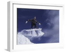 Snowboarder Flying Through the Air, USA-null-Framed Photographic Print