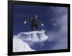 Snowboarder Flying Through the Air, USA-null-Framed Photographic Print